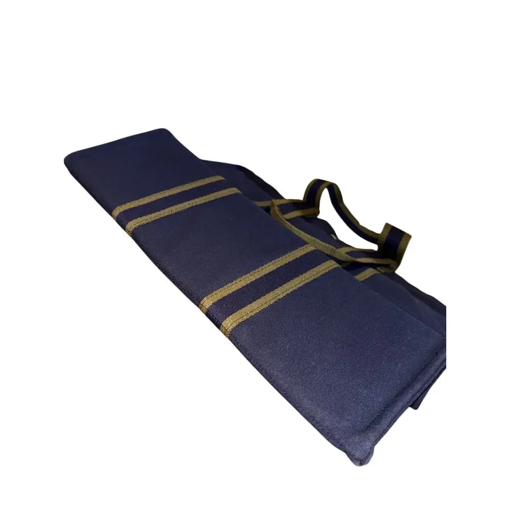 Hermes Fourre Tout MM Canvas Tote Navy Blue Khaki Green Authentic Never Worn - Picture 10 of 10